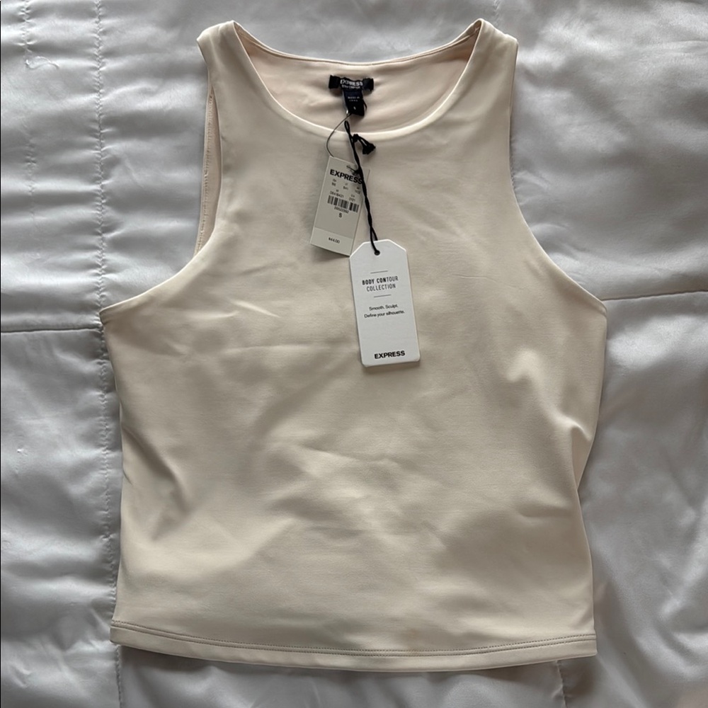 NWT Express Women's Cream Body Contour Tank Top
